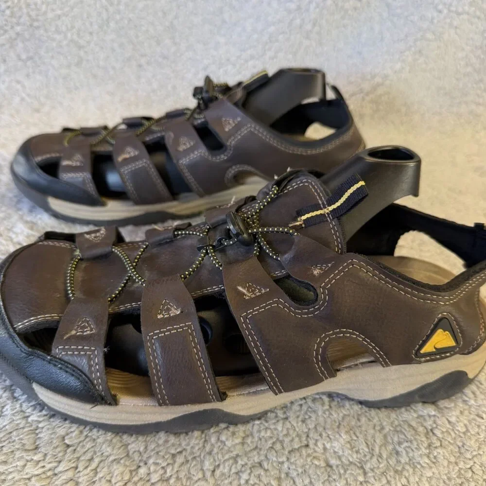Ozark Trail Sandals 11 Bungee Tie Closed Toe Shoes Hiking Trail Water Fisherman